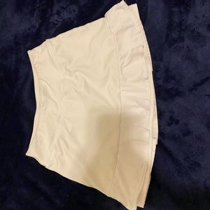 White tennis skirt